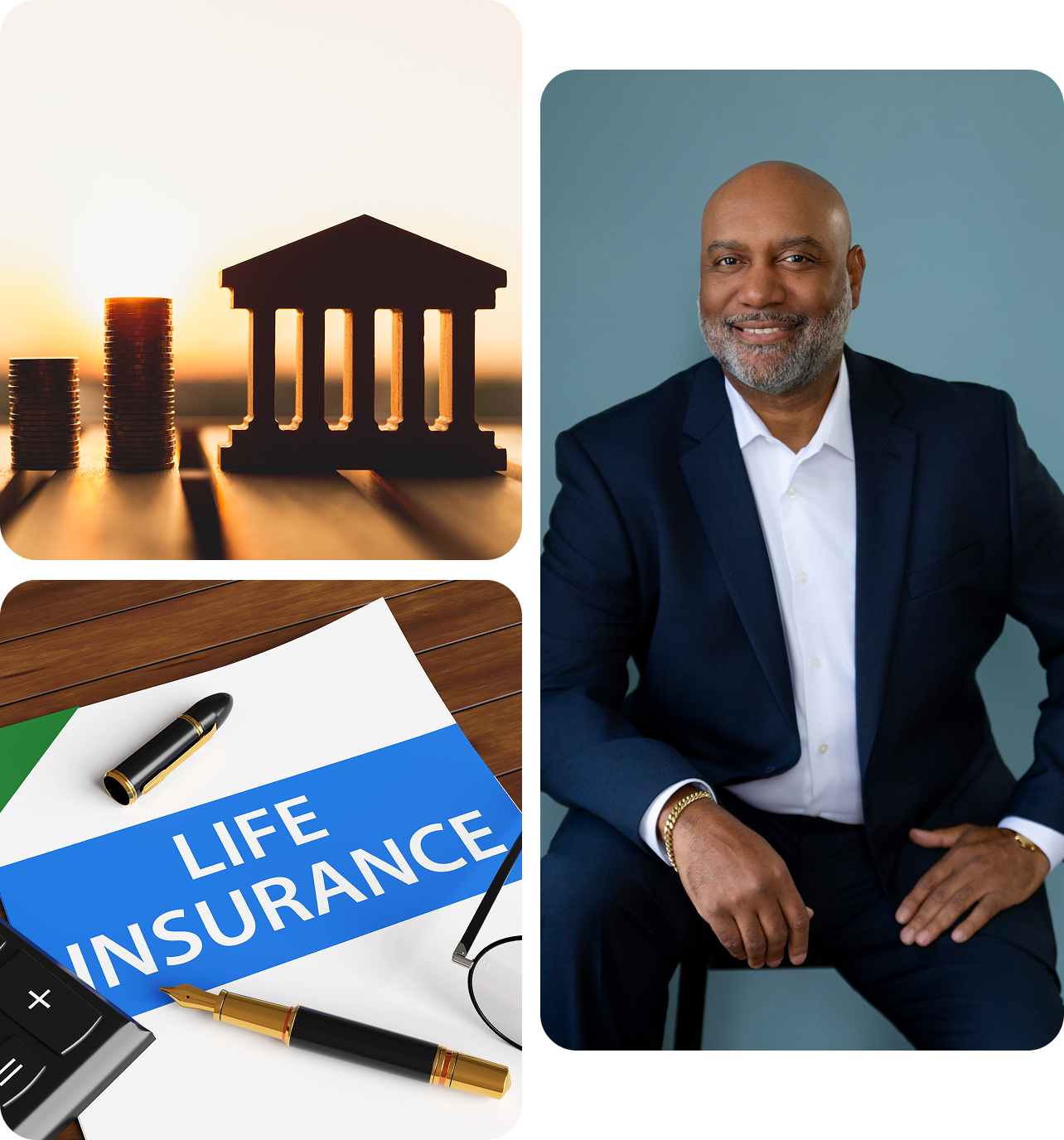 Life insurance concept with business professional.